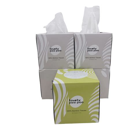 Eco Friendly Semi Wood Pulp Square Box White Facial Tissue China