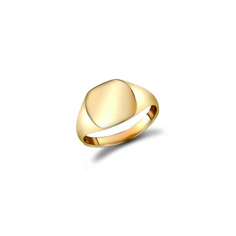 9ct Gold Men's Plain Square Signet Ring - Jewellery from Hillier ...