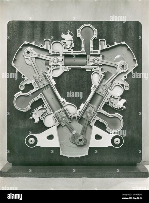 Napier Deltic engine, cross section Stock Photo - Alamy