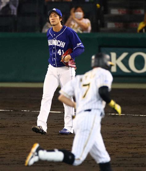 ＜神・中（16）＞ 5回2死一塁、勝野は糸井に勝ち越し2ランを浴びる （撮影・後藤 大輝） ― スポニチ Sponichi Annex 野球