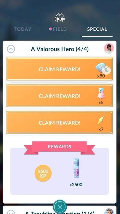 A Valorous Hero Special Research Task Rewards Pokemon Go Youtube