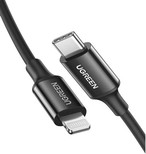 UGREEN MOCNY PRZEWÓD KABEL LIGHTNING DO USB TYP C PD 20W 3A IPHONE MFI