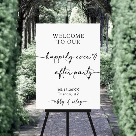 Wedding Welcome Sign Happily Ever After One Stop Bride Shop