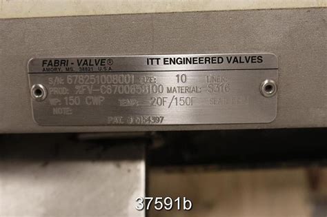 Used Fabri 10 Hand Operated Knife Gate Valve 37591 For Sale At Can Am