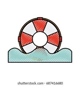 Float Lifeguard Isolated Icon Stock Vector Royalty Free