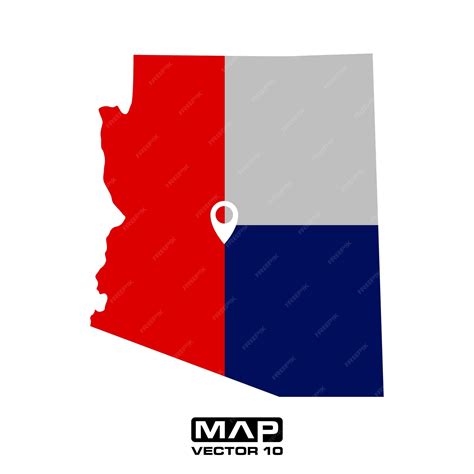 Premium Vector | Arizona map vector elements arizona map vector ...