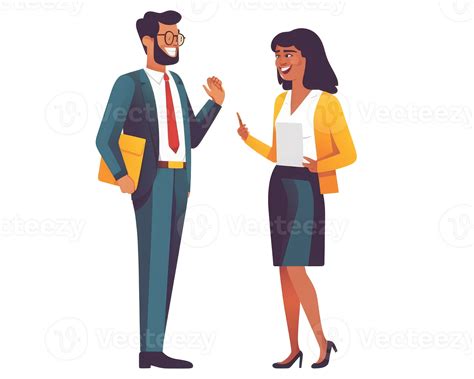 Business people talking to each other happy . AI Generated 28711777 PNG