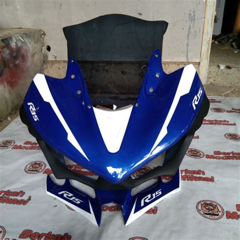 Jual Cover Headlamp Model R25 Winglet PNP Yamaha R15 Old V1 V2