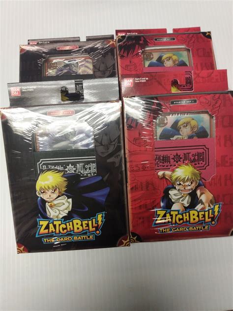 LOT 8 PACKS BANDAI ZATCH BELL CARD BATTLE GAME STARTER SETS 1 2 BOX