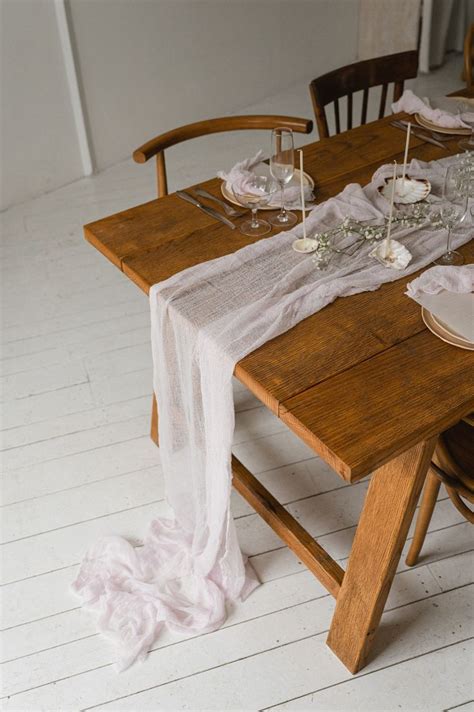 Lavender Cheesecloth Runner Hand Dyed Gauze Runner Lavender Table