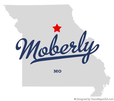 Map of Moberly, MO, Missouri