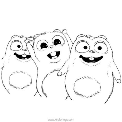 Grizzly And Lemmings Coloring