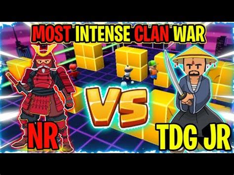 Nr Vs Tdg Jr Most Intense Clan War Ever In Stumble Guys Youtube