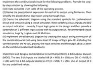 Answered Implement The Combinational Circuit For Bartleby