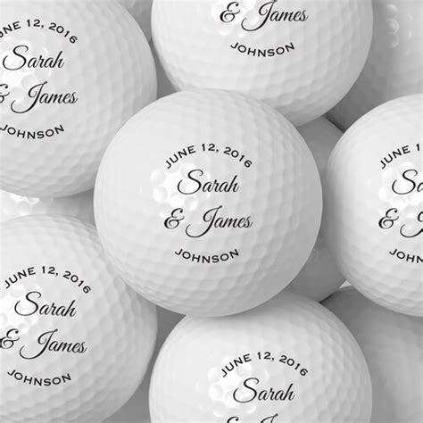 Personalized Wedding Golf Ball Favors Custom Wedding Day Etsy