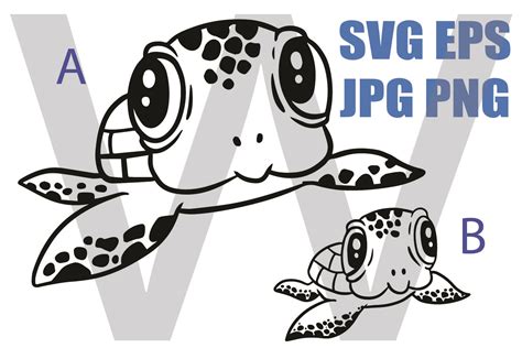 Mom And Baby Turtle Svg 251 SVG Images File