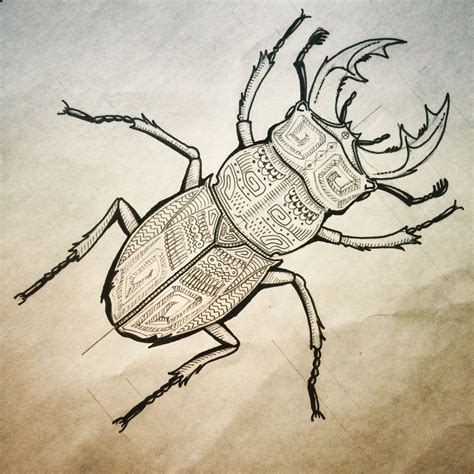 Stag Beetle Tattoo | Cool Body Art Design