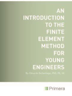 AN INTRODUCTION TO THE FINITE ELEMENT METHOD FOR An Introduction To