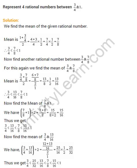 Rational Numbers Class 8 Maths Extra Questions And Answers Chapter 1