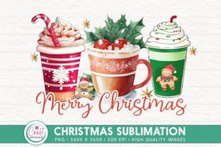 Christmas Coffee Sublimation Bundle Graphic By Craftartstudio