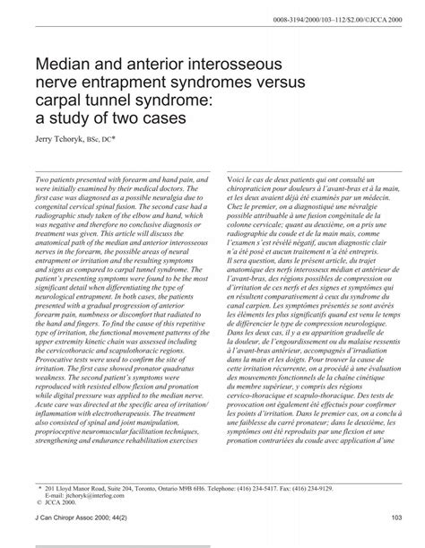 Median and anterior interosseous nerve entrapment syndromes ...