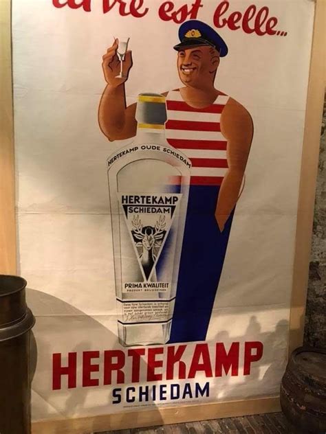 Hertekamp Jenever Oude Reclame Etiket