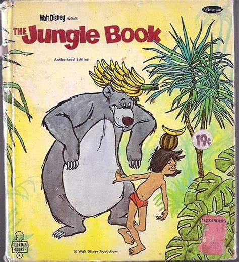 The Jungle Book By KIPLING Rudyard Walt Disney Poor Hard Cover