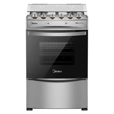 MIDEA Cocina 4 Quemadores Horno De 63 89 Lt Con Grill Gas Licuado Mcg