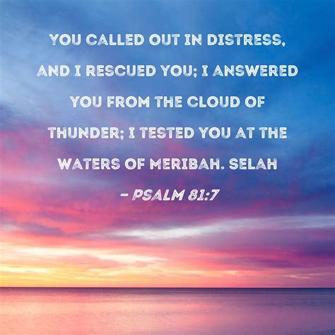 Psalm You Called Out In Distress And I Rescued You I Answered