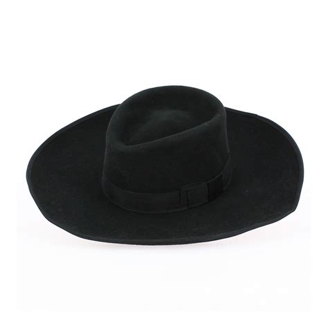 Chapeau Feutre Laine Noir Faustmann Reference Chapellerie