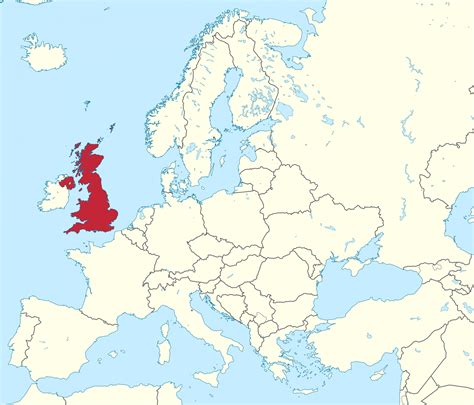 United Kingdom Uk On World Map Surrounding Countries And Location On