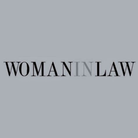 The Word Woman In Law Is Shown On A Gray Background With Black Letters