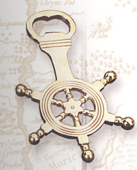 Brass Ships Wheel Bottle Openers