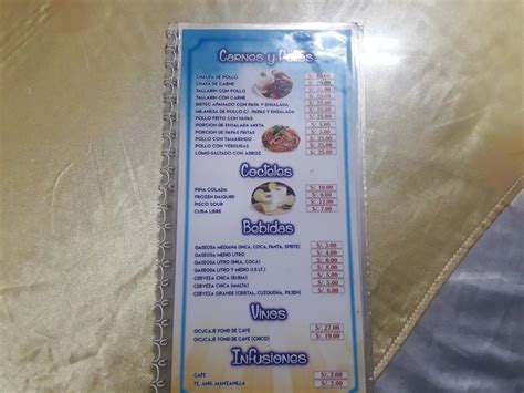 Carta Del Restaurante Cevicher A Lobo Del Mar Otani Lima Av Caminos