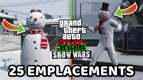 Les Emplacements Des Bonhommes De Neiges Sur Gta Online Youtube