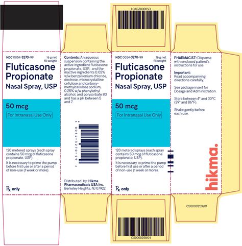 Dailymed Fluticasone Propionate Spray Metered