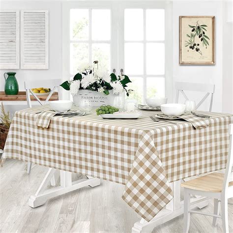 Home Bargains Plus Rectangle Fabric Tablecloth Country Rustic Buffalo