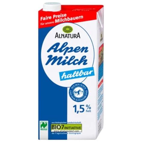 Bio Alnatura Haltbare Alpenmilch L Lebensmittel Versand Eu