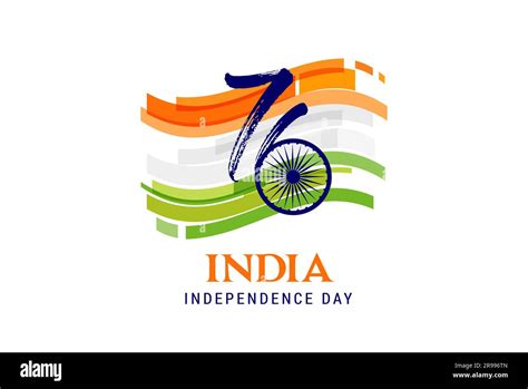 India Independence day, banner, poster and greeting card. 76 Year ...