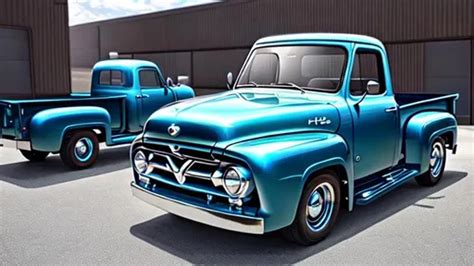 1953 Ford F 100 Panel Truck Blue