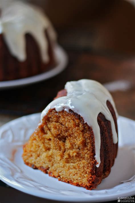 Bolo de abóbora sour cream e especiarias