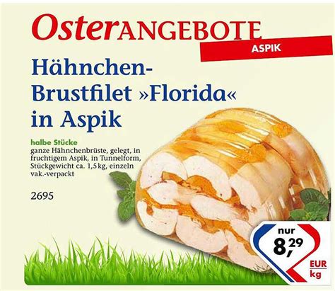 Hähnchen brustfilet Florida In Aspik Angebot bei Recke Fleischwaren