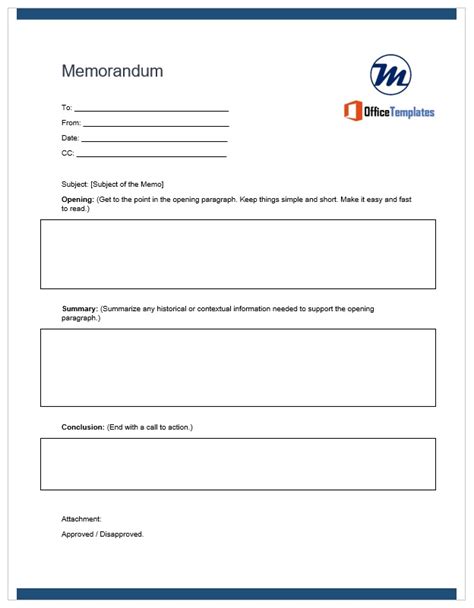 Free Office Memo Templates Using Ms Word And In Pdf Format