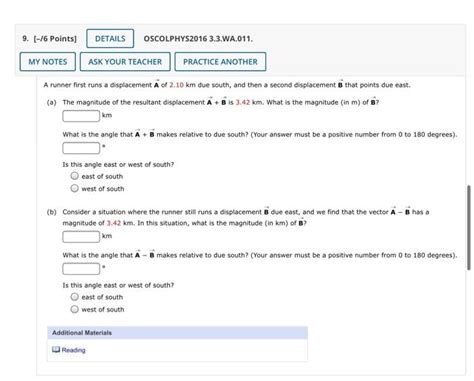 Solved 9 6 Points Details Oscolphys2016 3 3 Wa 011 My