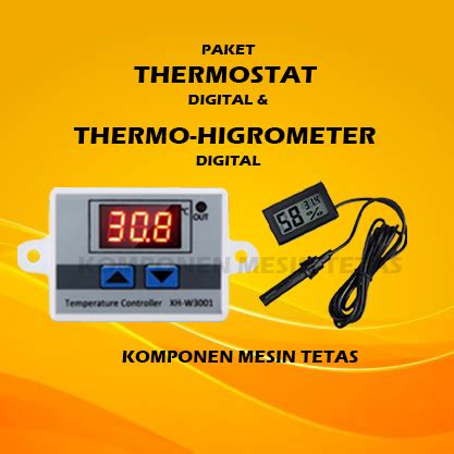 Paket Thermostat Termostat Digital Xh W Thermometer Termometer