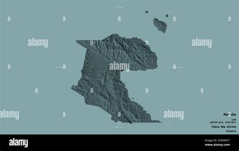 Area Of Morobe Province Of Papua New Guinea Isolated On A Solid