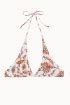 Bikini Halter en Piqué Color Crudo con Aro