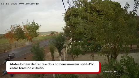 Vídeo Motos Batem De Frente E Dois Homens Morrem Na Pi 112 Entre