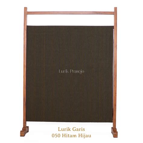 Lurik Motif Garis 050 Hitam Hijau Lurik Prasojo