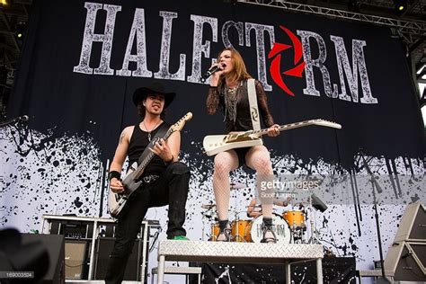 Joe Hottinger And Lizzy Hale Of Halestorm Performs During Rock